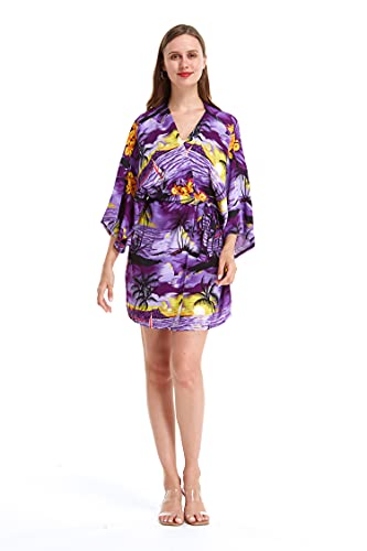 Image of Women's Hawaiian Open Front Kimono Top Signature Prints | Open Front Design; Lightweight Rayon; Signature Tropical Prints; Relaxed Fit; Resort Vacation Style