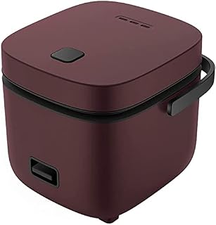 1.2L Mini Rice Cooker with Steamer Non- Stick Cooking, High-Temperature Protection, One Touch Operation Perfect for 1-2 Person to Cook Rice, Meat, Noodles or Soup (Solemn brown)