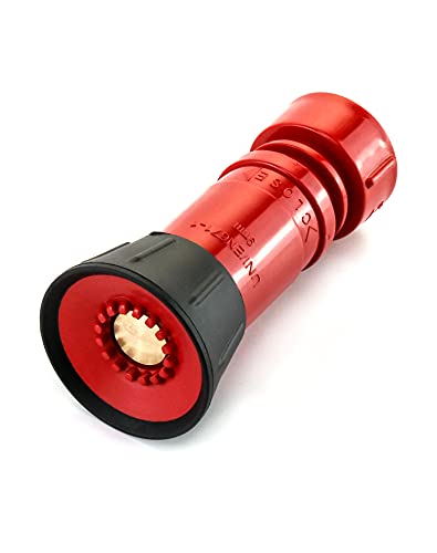 Image of QWORK Fire Hose Nozzle, 1 inch Heavy Duty NPSH /NPT Thermoplastic Constant Flow Fog Nozzle, Fire Equipment