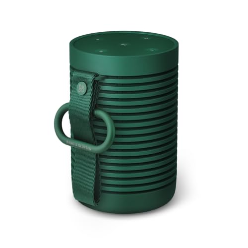 Bang & Olufsen Beosound Explore – High-end Wireless Portable Bluetooth Speaker for Outdoor, Home and Travel, 360 Degree IP67 Waterproof Speaker with Playtime Up to 27 Hours – Green