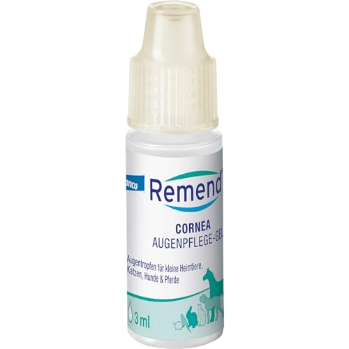 REMEND Cornea Augenpflege-Gel – regenerierende Augentropfen bei Hornhautschädigungen – sanfte Augenpflege für Hunde, Katzen, Pferde & kleine Heimtiere – 6 x 3 ml