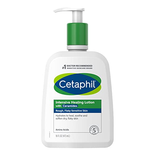 CETAPHIL Intensive Healing Lotion with Ceramides 16 oz For Dry, Rough, Flaky Sensitive Skin 24-Hour Hydration Fragrance, Paraben & Gluten Free