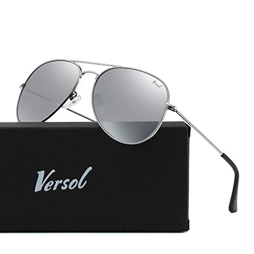 Image of Aviator Sunglasses for Men Women, Polarized Mirrored UV400 Lenses, Lightweight & Classic for Driving & Outdoors