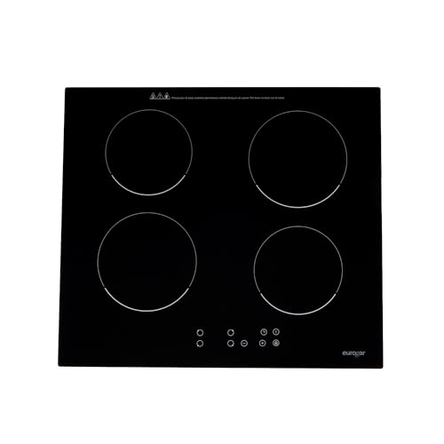 Recopilación de Estufas Electricas . 42 EUROGAR Parrilla eléctrica de inducción 4 zonas de calentamiento 220V, Potencia 7000W, Panel táctil con 9 y 8 niveles de temperatura, Temporizador, Bloqueo para niños, Luz LED...