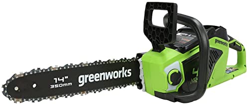 Greenworks 40V 14' Cordless Chainsaw, Electric Cordless, (Great For Storm Clean-Up, Pruning, and Camping) Tool only