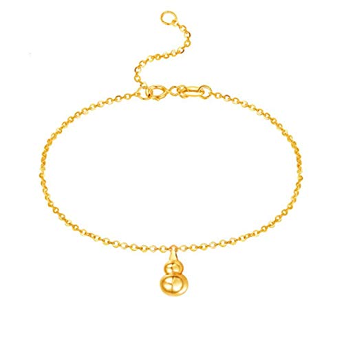 Tobillera de oro amarillo de 18K para mujer: realza tu estilo veraniego de playa