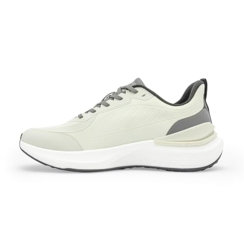 Image of Red Tape Men's Sneakers Grey Blue Textile Round Toe Lace-Up Easy Movement