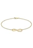 Armkettchen mit Infinity Symbol und funkelnden, handgefassten Zirkonia Kristallen