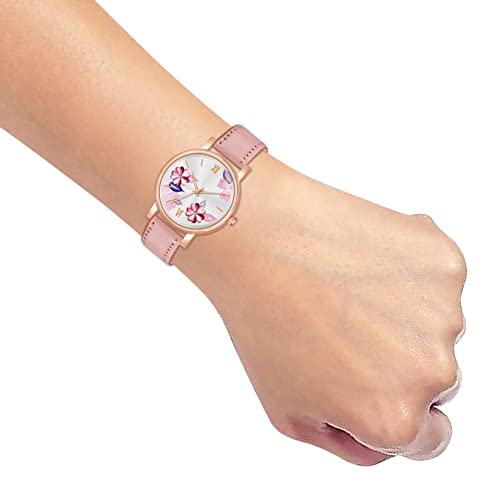 The Shopoholic Analog 6 Different Color Flowered Dial Watch for Womens and Girls Single and Combo Watches for Women and Girl Pack of 2 and Pack of 3