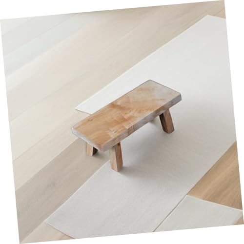 Taburete pequeño madera rustico TOPBATHY expositor decorativo para plantas y centros de mesa 6