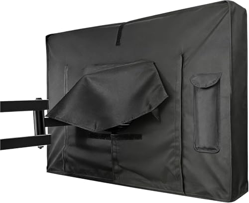 IC ICLOVER 60-65 inch Outdoor TV Cover, Roll-up Front Flap with Soft Liner