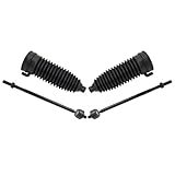 TRQ Front Steering Kit Steering Rack & Pinion Bellow Tie Rod Compatible with 2009-2011 Ford Focus