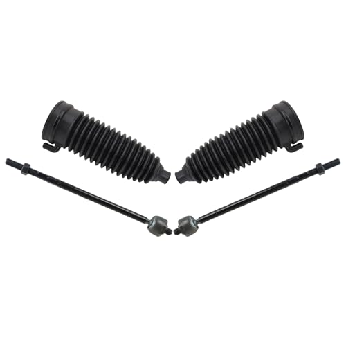 TRQ Front Steering Kit Steering Rack & Pinion Bellow Tie Rod Compatible with 2009-2011 Ford Focus