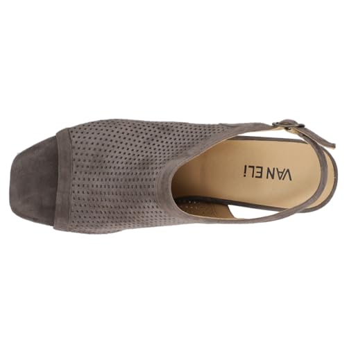 VANELi Womens Elija Perforated Square Toe Shootie Pumps Dress Casual Casual Mid Heel 2-3" - Beige4