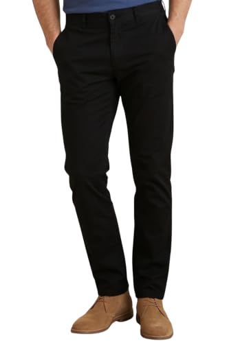 Image of Louis Philippe Men's Slim Fit Premium Cotton Soft Handfeel Solid Chinos