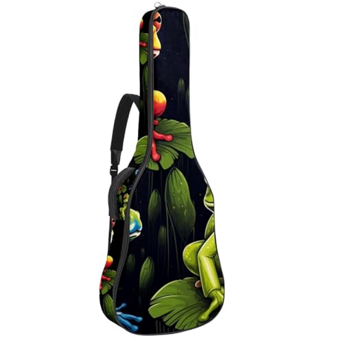 Sac pour guitare acoustique grenouille colorée, étui de protection multicolore de 101,6 cm zippé