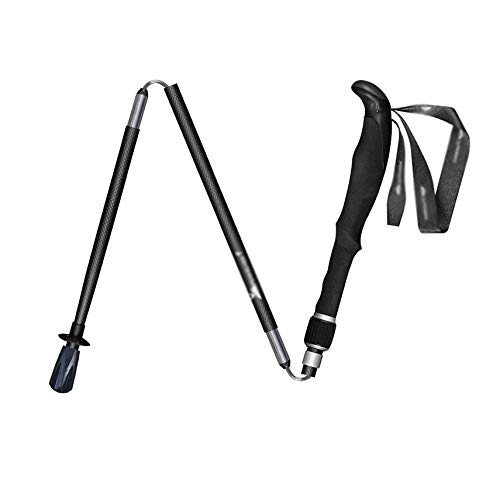 Bastones de trekking de fibra de carbono plegables para caminar y senderismo ligero