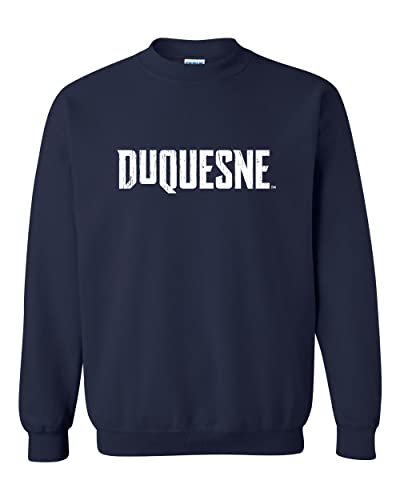 CreateMyTee | Vintage Duquesne Dukes Crewneck Sweatshirt (Navy Medium)