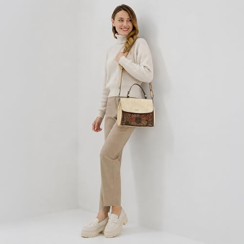Image of EXOTIC Premium Vintage Embossed Floral Flap Desing Sling Bag For Women