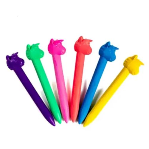Giz de Cera Formato Unicórnio 6 Cores Vibrantes Material Seguro D...