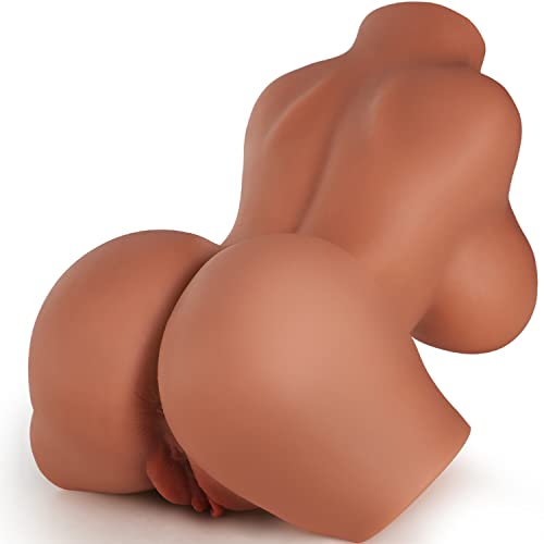 Goyha Brown-Skin Sex Doll Masturbator with Big Boobs, Realistic Vagina & Anus - 5.9Lb Mini Male Masturbator Torso Adult Love Doll for Men Masturbation Pleasure