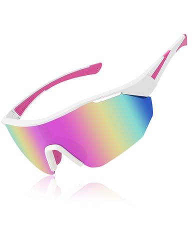 MELLIEX Lunettes de Soleil Sport Polarisées, Lunettes de Cyclisme Femme Homme avec Protection UV400, Lunettes de Plein Air Wrap Around pour Running, VTT,...