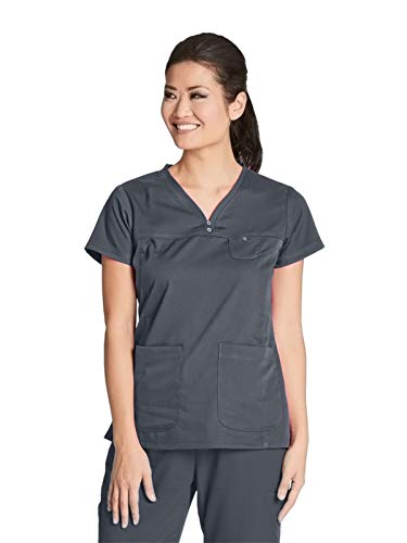 Grey's Anatomy Women's 3 Pocket V-Neck Tonal Stitch Scrub Top