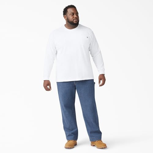 Dickies Mens Big & Tall Long-Sleeve Heavyweight Crew-Neck T-Shirt Work Utility t Shirts, White, X-Large Tall US by Dickies - Used condition - Image 8