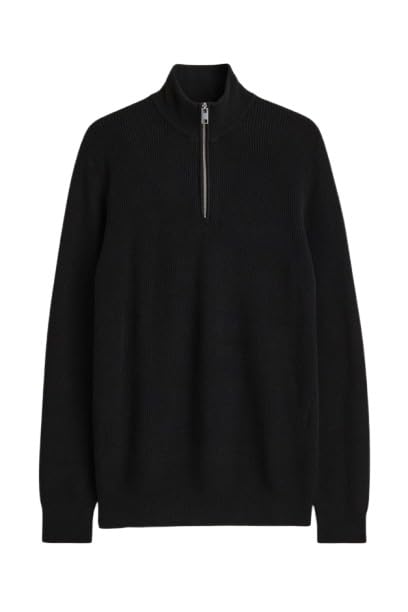 Image of Solid Half Zipper Hoodie Long Sleeves Winter Wear Pull On Sweatshirt for Men's