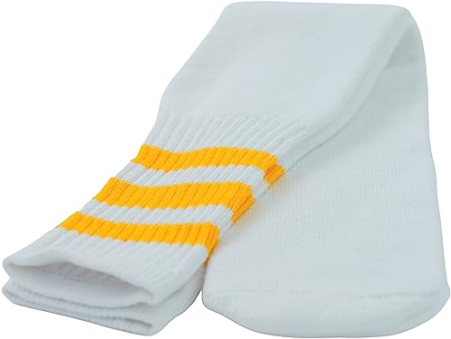 Image of ToBeInStyle Unisex Knee High Cotton Tube Athletic Thick Socks w /Stripe Top