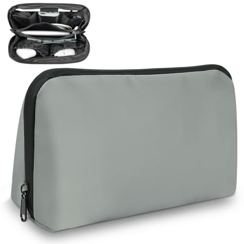 besharppin Cable Organizer Bag, Electronic Organizer, Travel cable Electronic Organizer Case Bag, Waterproof Organizer Small Storage Pouch, Charger Organizer for Cord, Hard Disk, Power Bank(Grey)