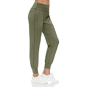 scicent Joggingbroek voor dames, hoge taille, yogabroek, sportbroek met brede tailleband en zakken