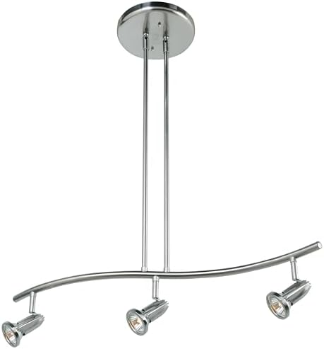 Cobra - 3-Light Spotlight Pendant - Brushed Steel Finish