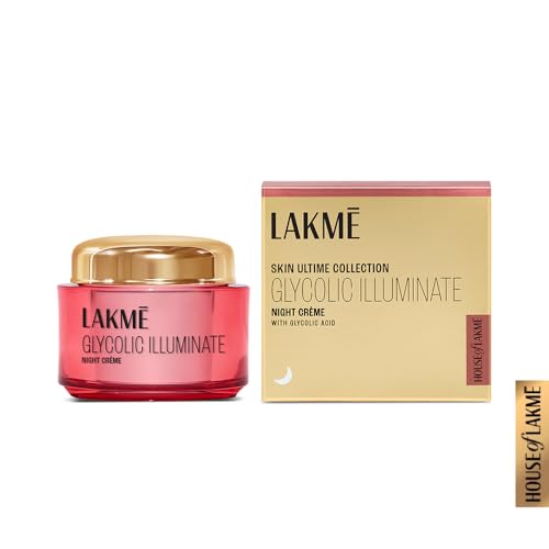 Lakme Glycolic Illuminate Night Cream 50 g| Skin Cell Regeneratio...