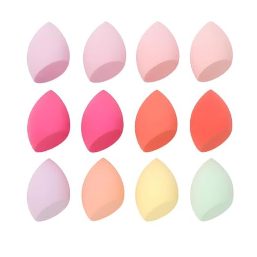 Kit de 12 Esponjas de Maquiagem Chanfradas