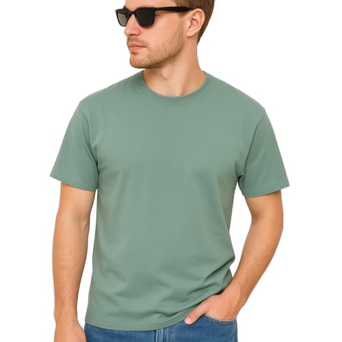 Image of Men's T-Shirts Ringspun Cotton Crew Neck Tee Shirts|Casual Wear T Shirt | Pre Shrunk with Panel Wash