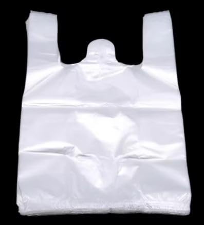 Pack Bolsas de Plastico Galga 200 con Asa Camiseta - 1 kg - 40 x 50 cm - Alta Carga - 50 µm - Alta Resistencia - Reutilizables - 2 Asas de polietileno de alto rendimiento. (Galga 200 | 1 kg)