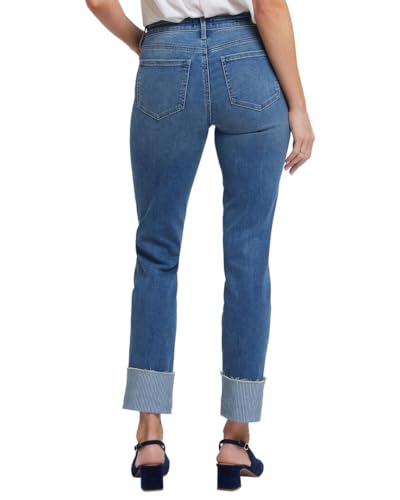 NYDJ Women's Sheri Slim Ankle Cuff Jeans in Costa Brava2