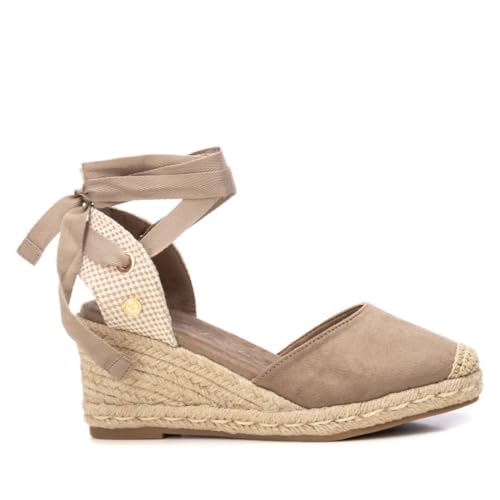 XTI   Sandalias con Cuña Mujer Taupe   Calzado Cómodo y Versátil   Moda casual   Modelo 14384103 (Talla 39)