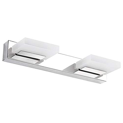 LED Bathroom Vanity Light, ieGeek 8W Modern Vanity Light Wall Light Makeup Cabinet Mirror Light Mirror Front Light Stainless Steel/Chrome/Frosted Acrylic/360 Degree Rotation/Cool White/625 LM-2 Lights