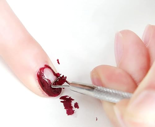 2PCS, Stainless Steel Cuticle Pushers, Triangle Cuticle Peeler Scrapers,Nail Art Gel Polish Remover Tools, Manicure Pedicure Cleaner Tools for Fingernail Toenail Cuticle