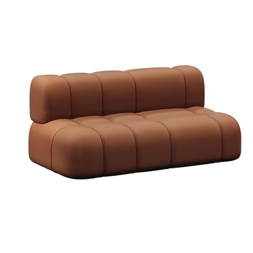 MPLFHSYOS Sofá de Dos plazas tapizado Deshuesado, sofá de Cuero Agradable for la Piel, cómodos sofás de Asiento Profundo, for Sala de Estar, diseño de prevención de colisiones(A)