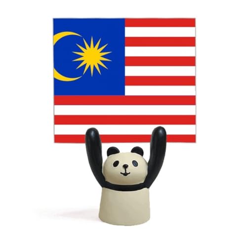 Porte-mémo drapeau Malaisie support note panda décoration pays Asie