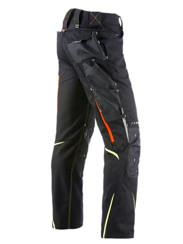Engelbert Strauss 65511 Hose e.s.motion 2020, Qualitative Arbeitskleidung, Mehrfarbig (Schwarz/Gelb), 52