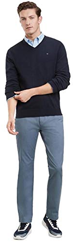 Tommy Hilfiger Men's Cotton V Neck Sweater, Navy3