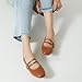 Trary Brown Flats Mary Jane Shoes Women Square Toe Ballet Flats Shoes for Women Comfortable Slip On Dress Shoes with Strap Casual Office Mary Jane Flat Size 7.5