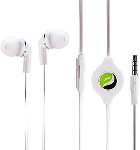 Retractable Earphones Headphones Hands-Free Headset for V60, V50S, V50 ThinQ 5G - 3.5mm w Mic Earbuds Earpieces Microphone Compatible with LG V60, V50S, V50 ThinQ 5G