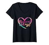 Damen Valentinstagsgeschenk Therapeut PTA Love Physiotherapie T-Shirt mit V-Ausschnitt