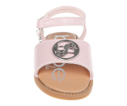 Image of bebe Girls' Sandals - Trendy Flat Designs with Rhinestones, Puffy Straps, Embossed Details and Charms for Toddlers /Little Kids /Big Kids