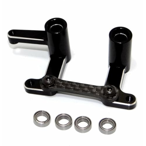 Hot Racing TE48G01 Aluminum/CF Steering Bellcranks and Draglink - Tra Ban Rus 2W by Hot Racing